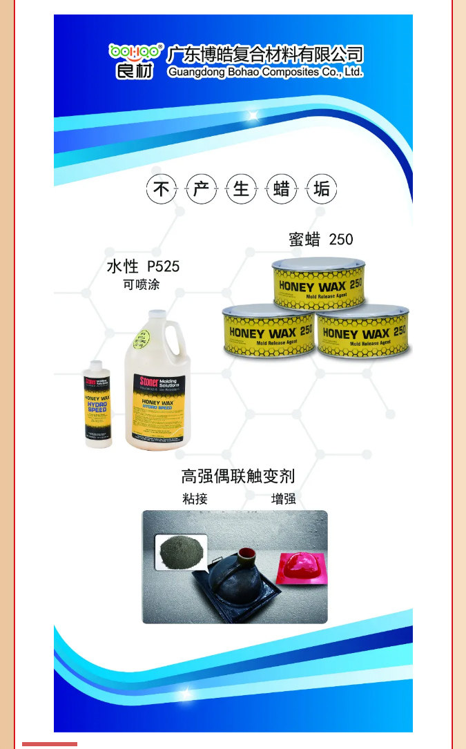 第26屆復(fù)材展廣東博皓熱推產(chǎn)品：美國Stoner脫模劑、高強偶聯(lián)觸變劑
